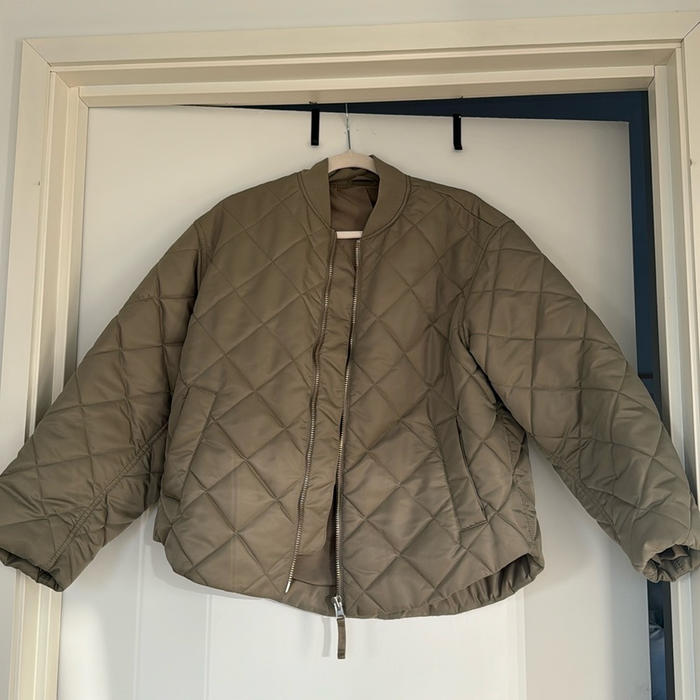 & Other Stories Olive Puff Jacket